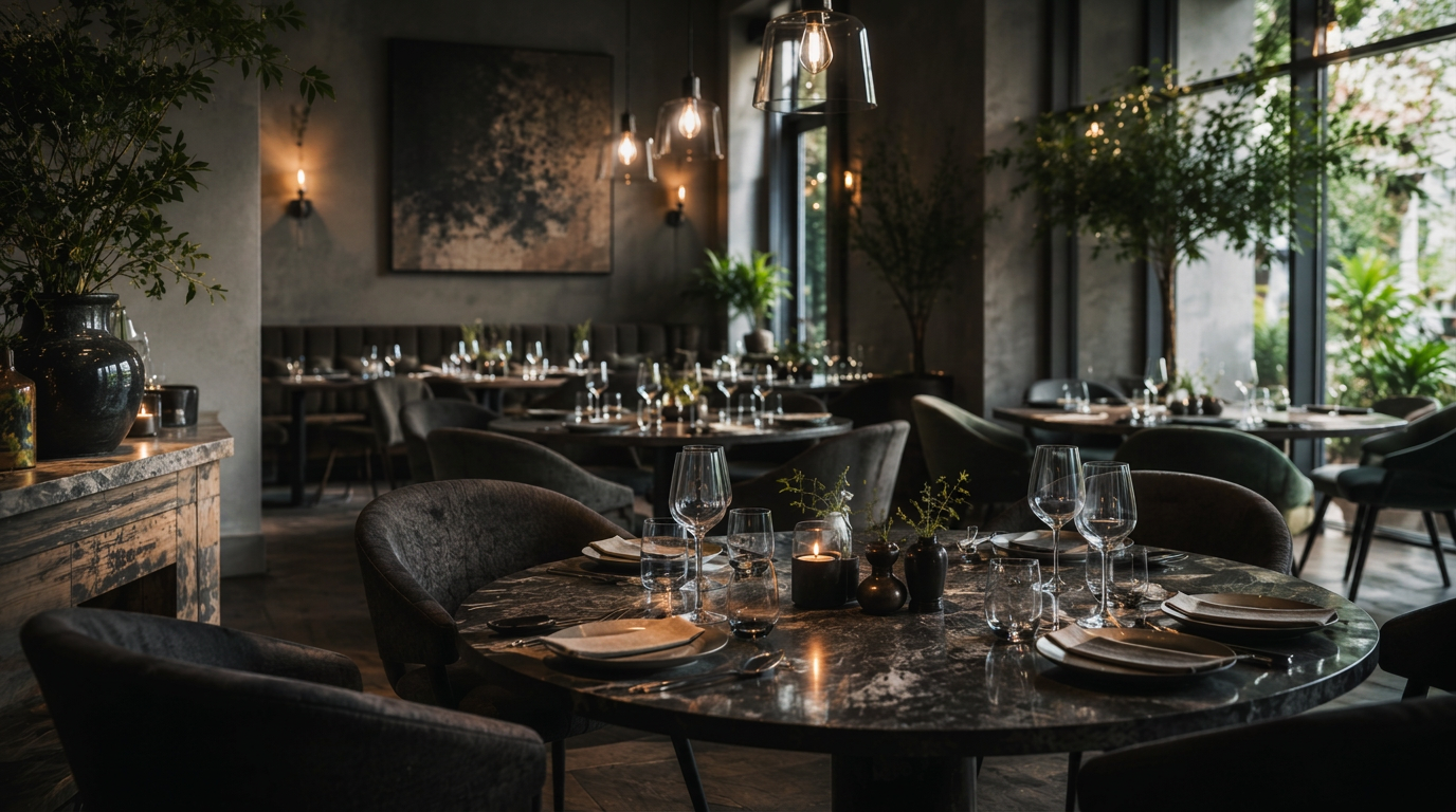Elegant fine dining restaurant interior