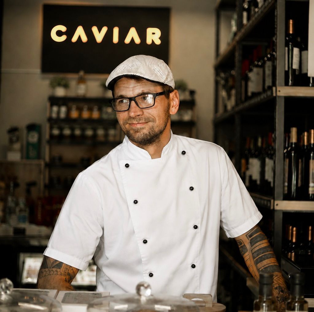 Jaak Toomsalu, founder of Caviar Consulting, at the Caviar counter
